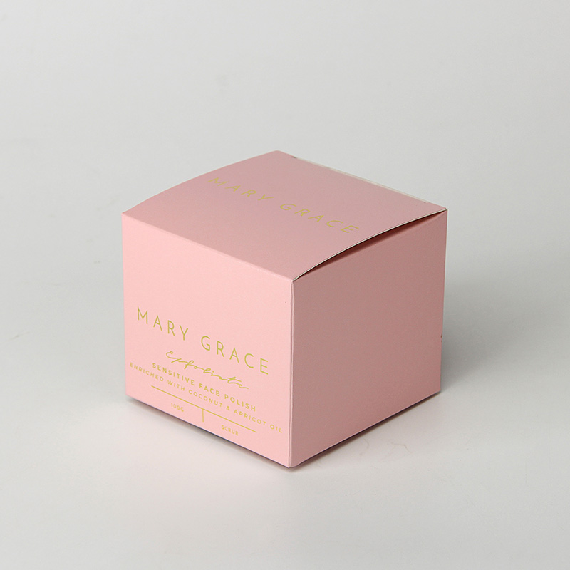 Cajas de embalaje para el cuidado de la piel de las mujeres de papel plegable rosa con logotipo personalizado 