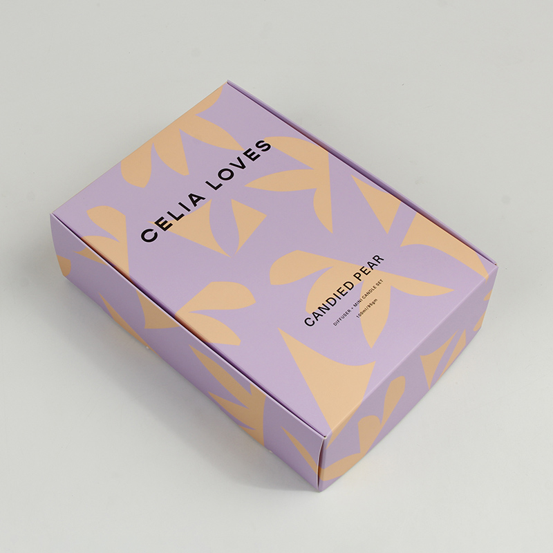 Caja de regalo de vela perfumada personalizada de papel al por mayor de lujo reciclado 