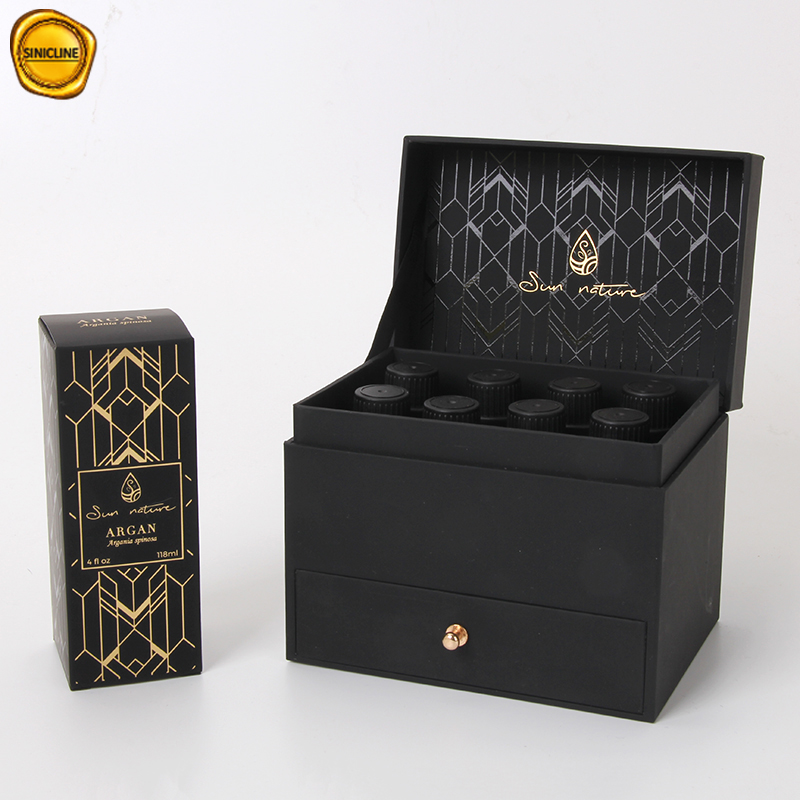 El lujo personaliza la caja de empaquetado de la botella de perfume de los paquetes del regalo del perfume cosmético de la cartulina de papel