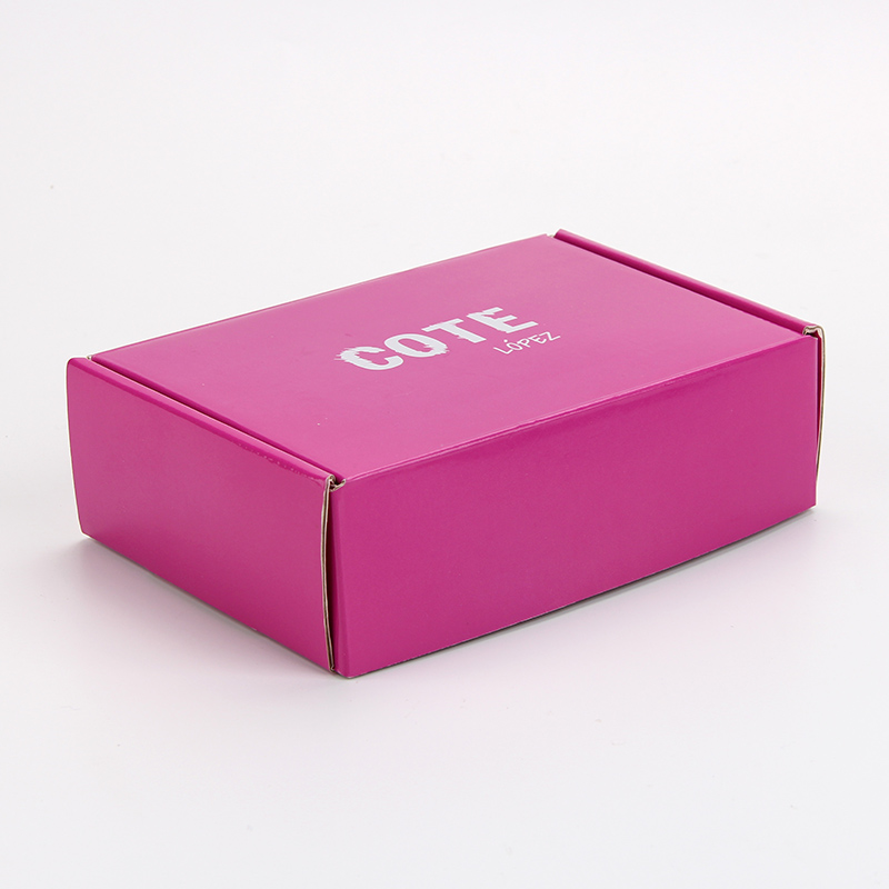 Belleza de impresión personalizada que empaqueta cajas de correo corrugado rosa