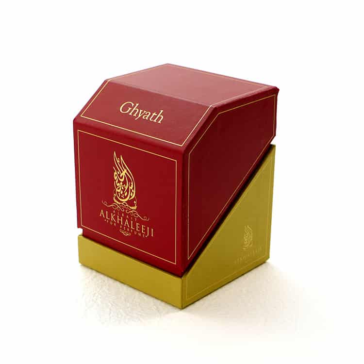 Caja de regalo de embalaje de botella de perfume de papel de cartón de paquete cosmético cuadrado de papel personalizado