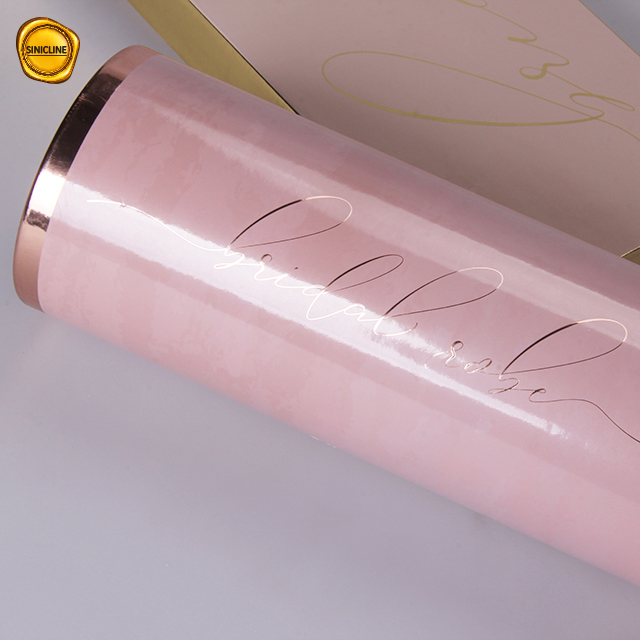 Caja de embalaje de cosméticos de cilindro de tubo de papel rosa brillante personalizado 