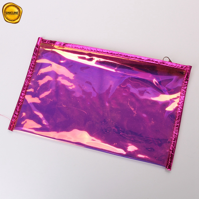 Bolso de empaquetado olográfico de encargo de los cepillos del maquillaje de los cosméticos del PVC de las rosas fuertes