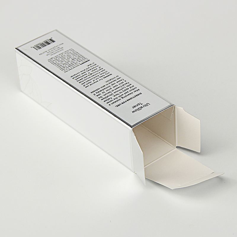  Caja de embalaje de loción de papel de plata cosmética premium personalizada 