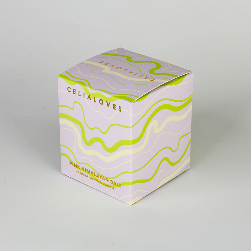 Cajas de embalaje de caja de velas perfumadas cuadradas de papel ecológico impresas personalizadas pequeñas 