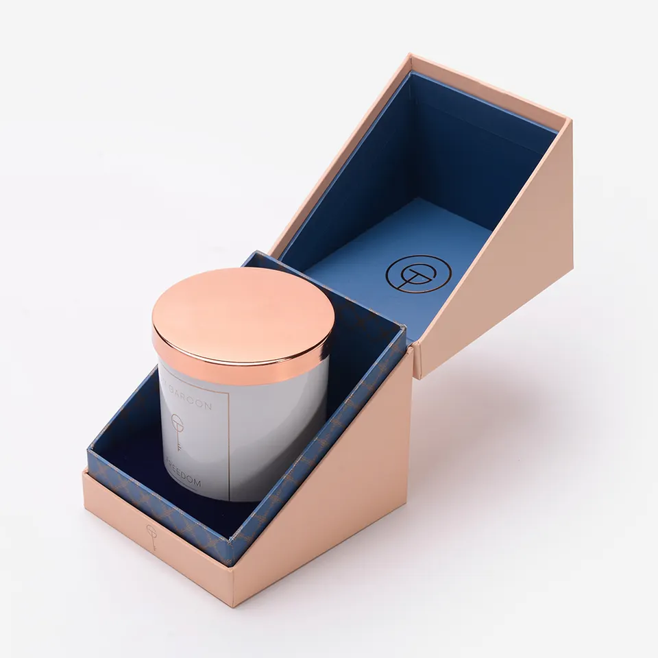 Caja de vela personalizada impresa en cajas de tarros de velas de embalaje de regalo de cartón de lujo de diseño personalizado