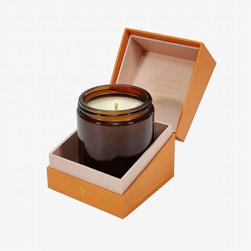 Caja de regalo de velas perfumadas de cartón personalizado de embalaje ecológico